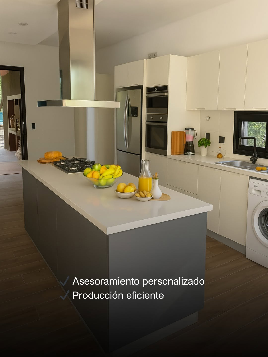 Cocina terminada, con isla — material oficial easybrick®